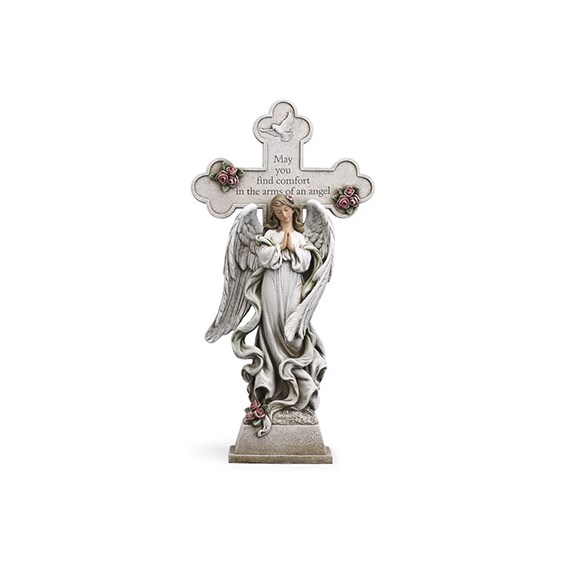  18" Praying Angel with Cross