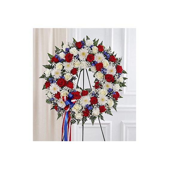 standing-wreath-all-red-white-blue-for-funeral-flowers