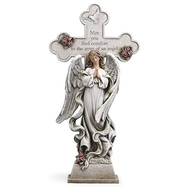  18" Praying Angel with Cross