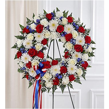 standing-wreath-all-red-white-blue-for-funeral-flowers