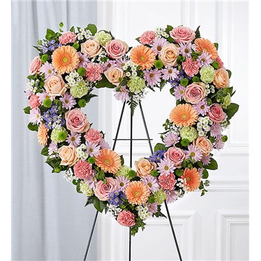 Always-Remember-Floral-Heart-Tribute-Pastel-Stand 